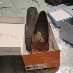 Naturalizer Brown Croc-Embossed Leather Slip-On Loafer - Women's